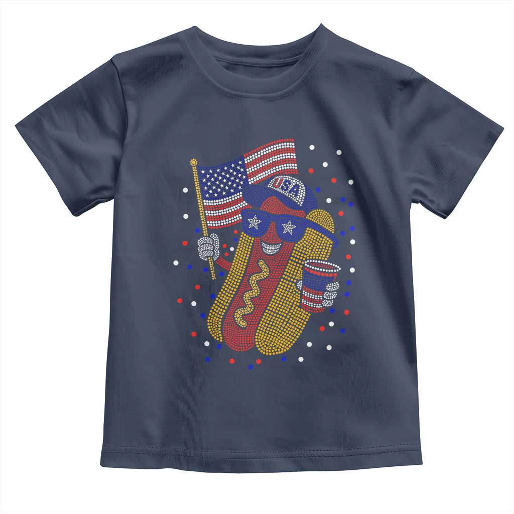 International Dot Day Hotdog Toddler T Shirt Red White Blue Polka Dots