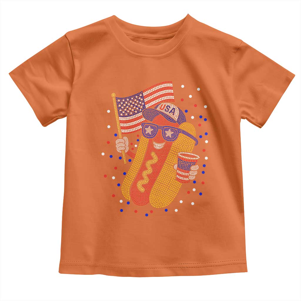 International Dot Day Hotdog Toddler T Shirt Red White Blue Polka Dots