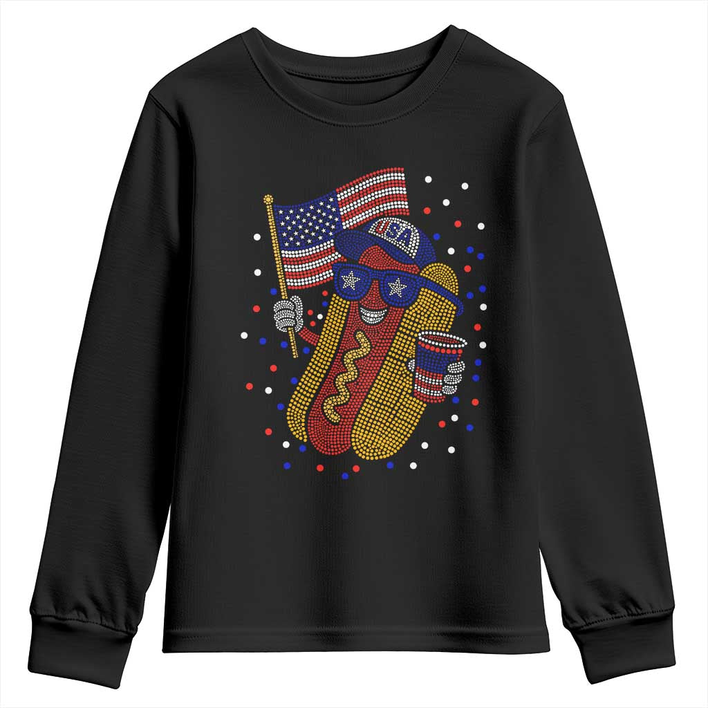 International Dot Day Hotdog Youth Sweatshirt Red White Blue Polka Dots TS12 Black Print Your Wear