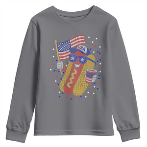 International Dot Day Hotdog Youth Sweatshirt Red White Blue Polka Dots