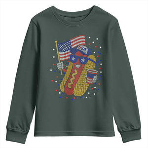 International Dot Day Hotdog Youth Sweatshirt Red White Blue Polka Dots
