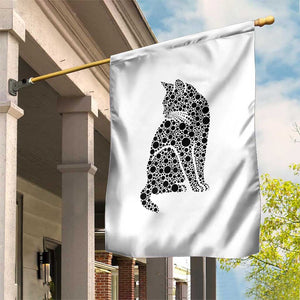 Polka Dot Black Cat Garden Flag International Dot Day Gift