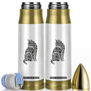 Polka Dot Black Cat Bullet Tumbler International Dot Day Gift