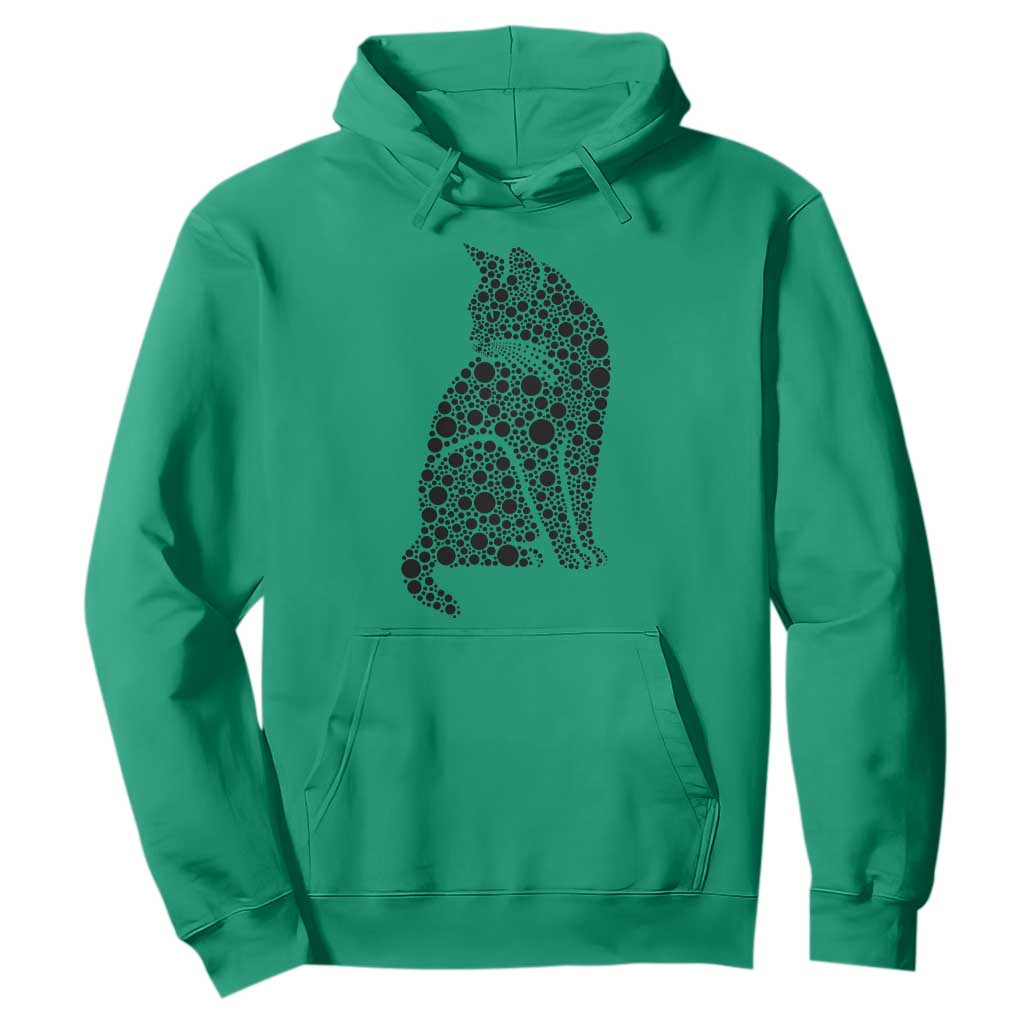 Polka Dot Black Cat Hoodie International Dot Day Gift