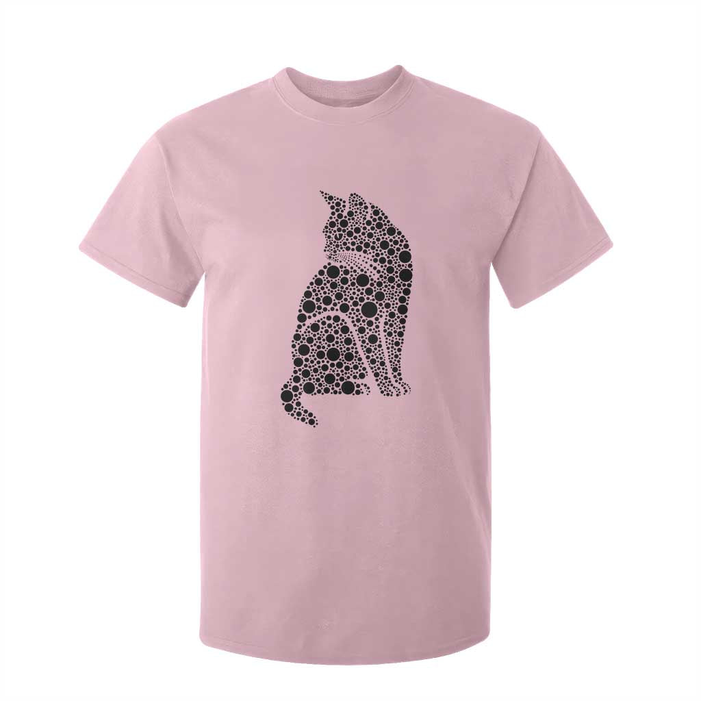 Polka Dot Black Cat T Shirt For Kid International Dot Day Gift