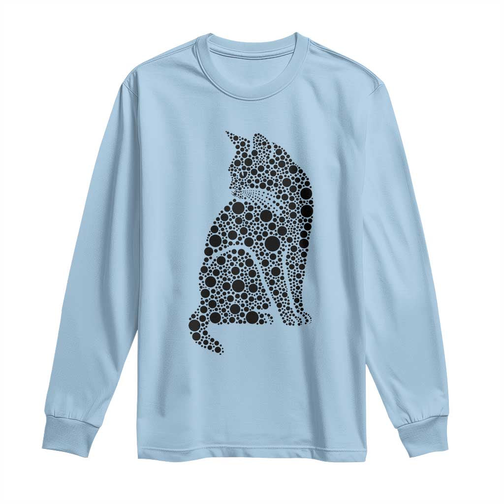 Polka Dot Black Cat Long Sleeve Shirt International Dot Day Gift