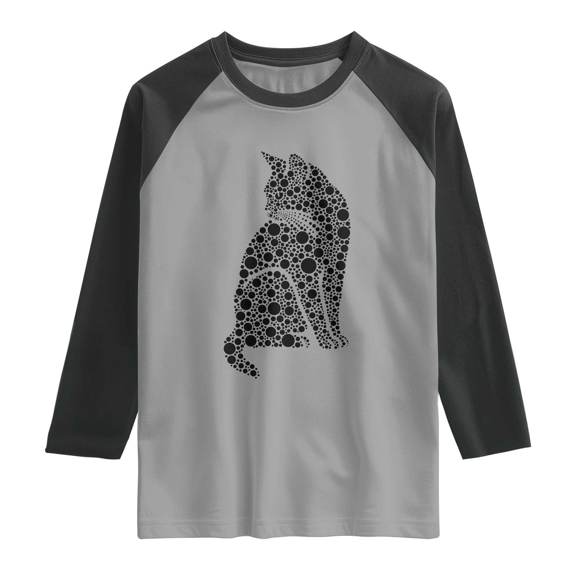 Polka Dot Black Cat Raglan Shirt International Dot Day Gift