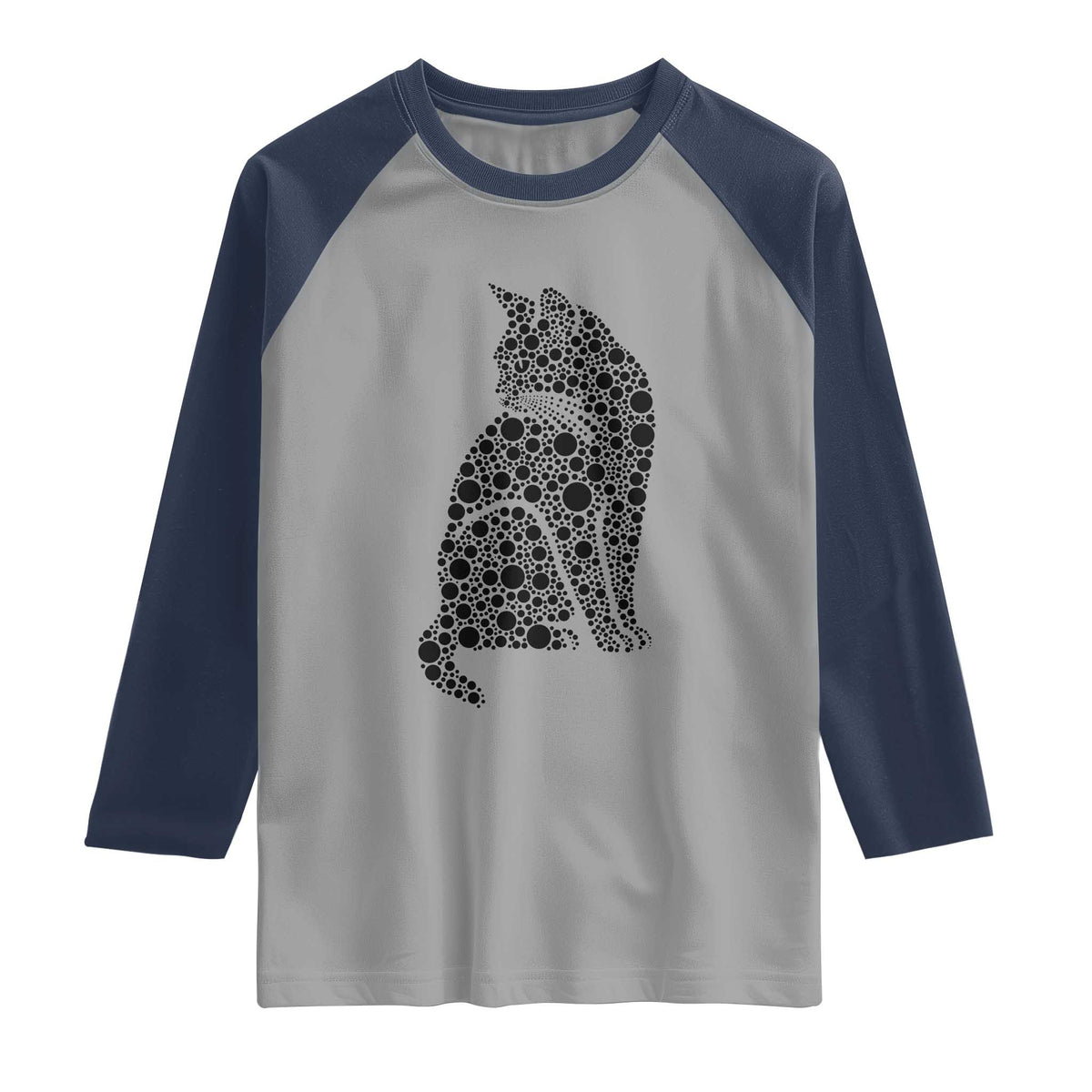 Polka Dot Black Cat Raglan Shirt International Dot Day Gift