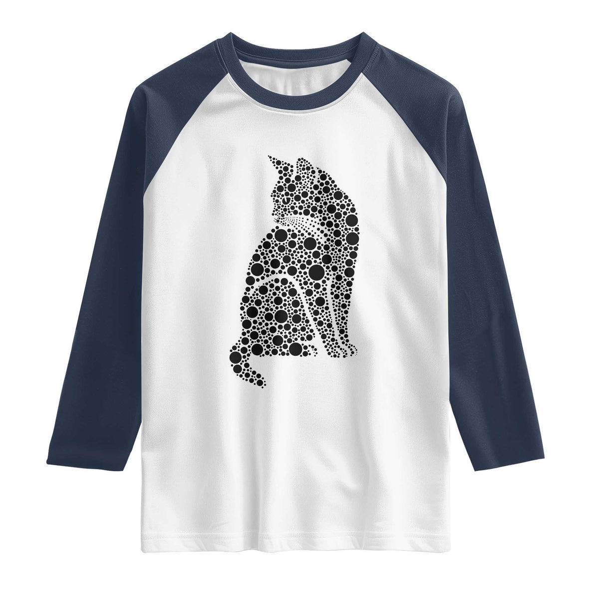 Polka Dot Black Cat Raglan Shirt International Dot Day Gift