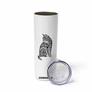 Polka Dot Black Cat Skinny Tumbler International Dot Day Gift
