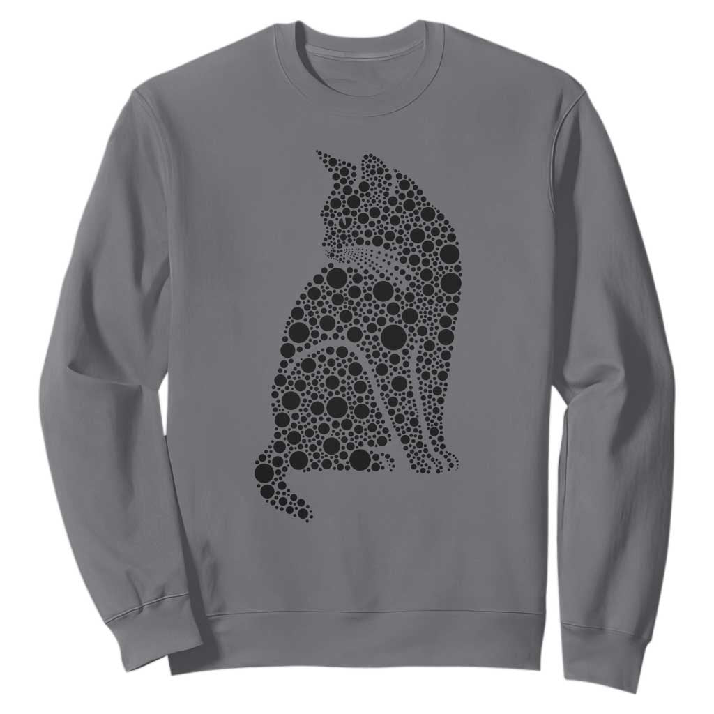 Polka Dot Black Cat Sweatshirt International Dot Day Gift