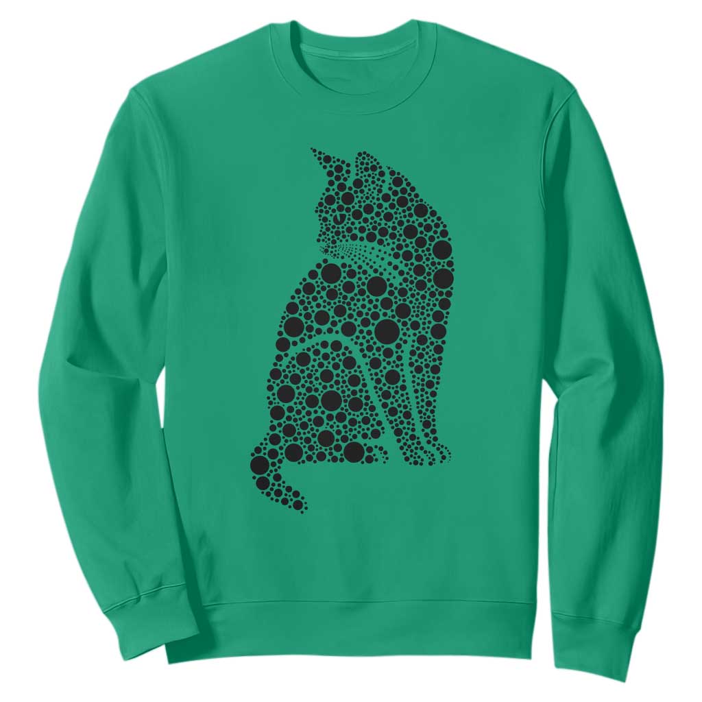 Polka Dot Black Cat Sweatshirt International Dot Day Gift