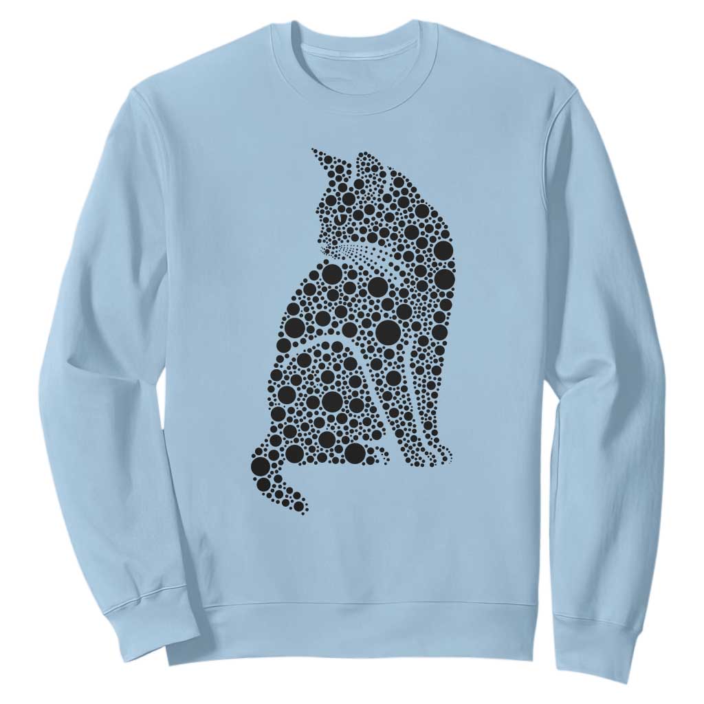 Polka Dot Black Cat Sweatshirt International Dot Day Gift