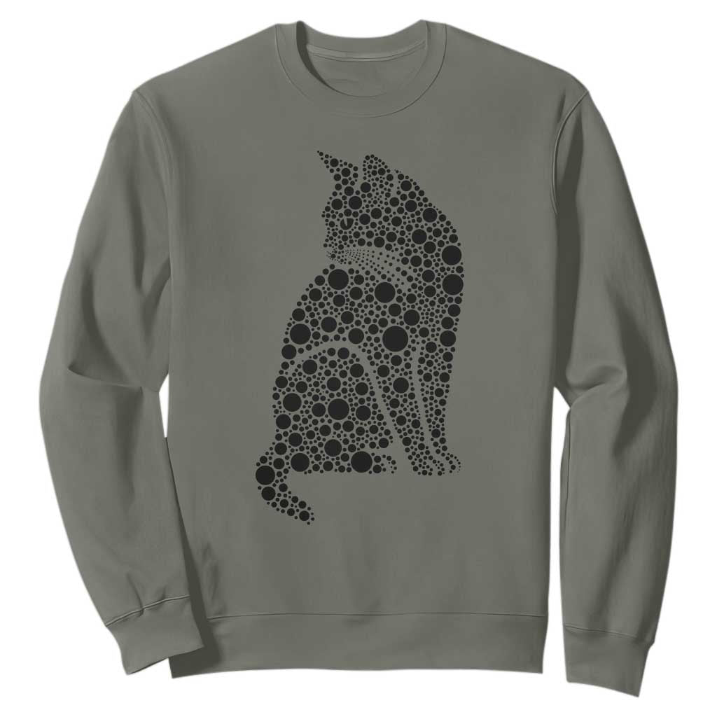 Polka Dot Black Cat Sweatshirt International Dot Day Gift