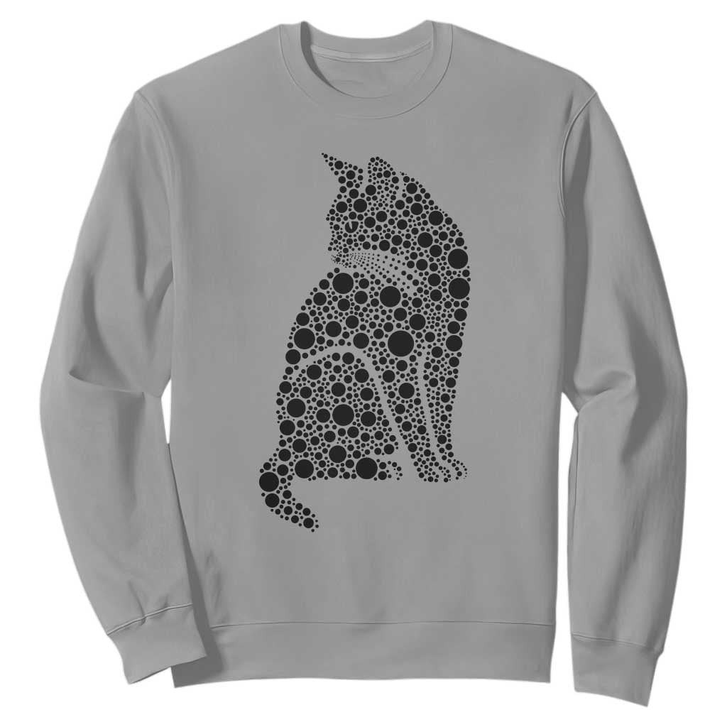 Polka Dot Black Cat Sweatshirt International Dot Day Gift