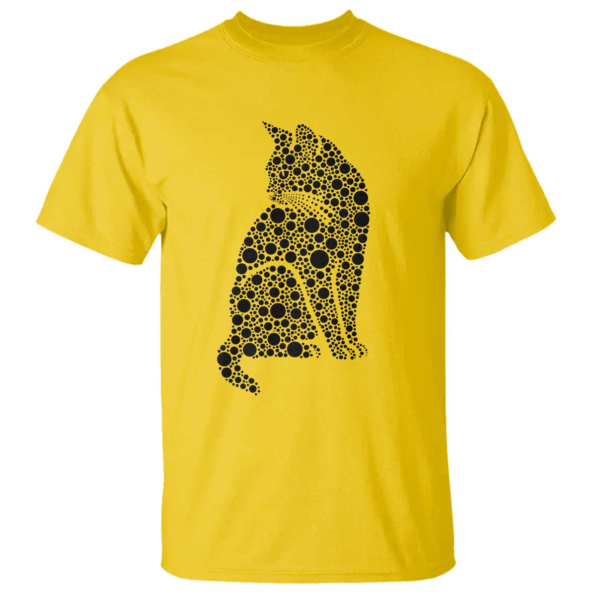 Polka Dot Black Cat T Shirt International Dot Day Gift