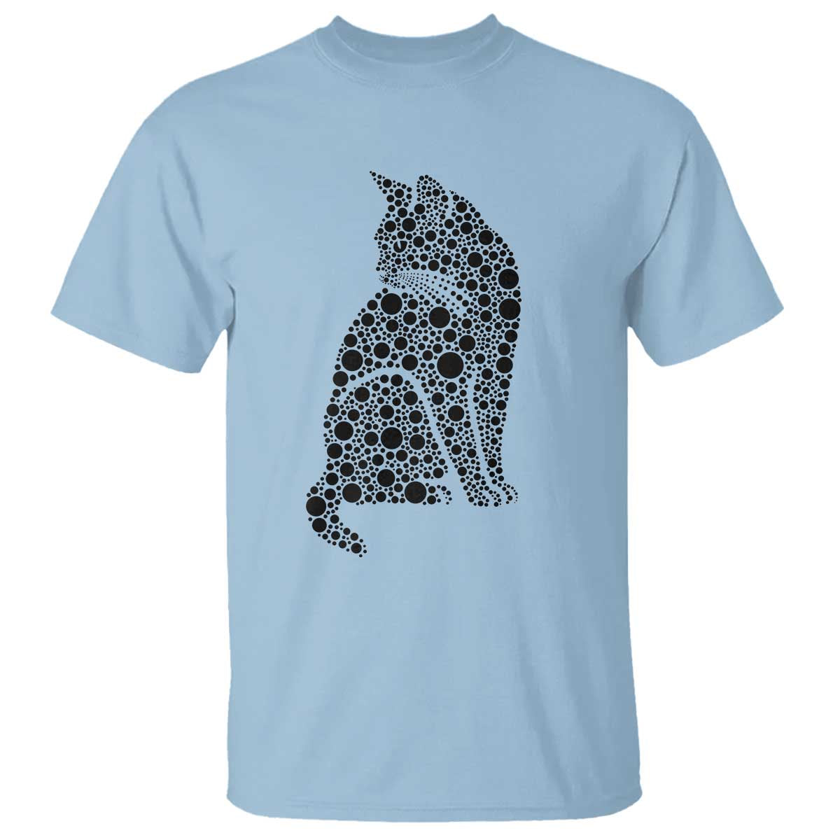 Polka Dot Black Cat T Shirt International Dot Day Gift