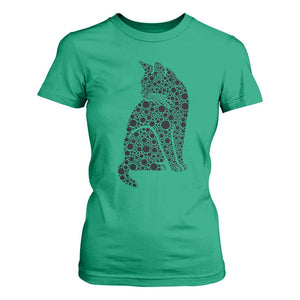 Polka Dot Black Cat T Shirt For Women International Dot Day Gift