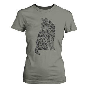 Polka Dot Black Cat T Shirt For Women International Dot Day Gift
