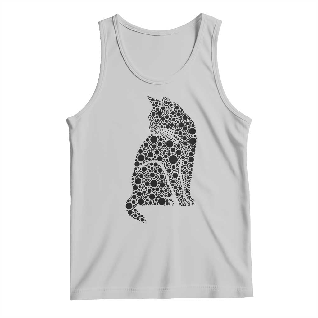 Polka Dot Black Cat Tank Top International Dot Day Gift