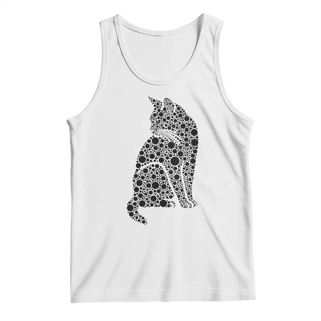 Polka Dot Black Cat Tank Top International Dot Day Gift TS12 White Print Your Wear