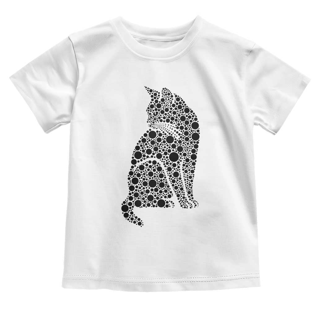 Polka Dot Black Cat Toddler T Shirt International Dot Day Gift TS12 White Print Your Wear