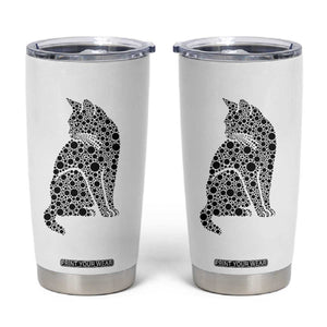 Polka Dot Black Cat Tumbler Cup International Dot Day Gift