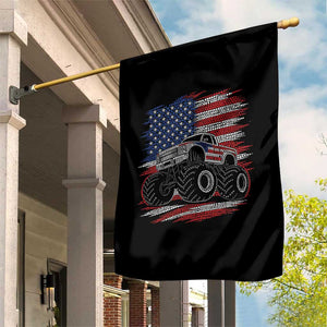 Patriotic Monster Truck Polka Dot Garden Flag Dot Day Gift