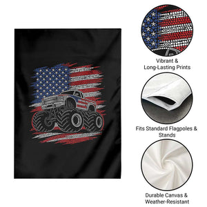 Patriotic Monster Truck Polka Dot Garden Flag Dot Day Gift
