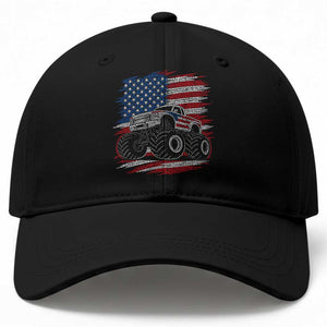 Patriotic Monster Truck Polka Dot Baseball Cap Dot Day Gift