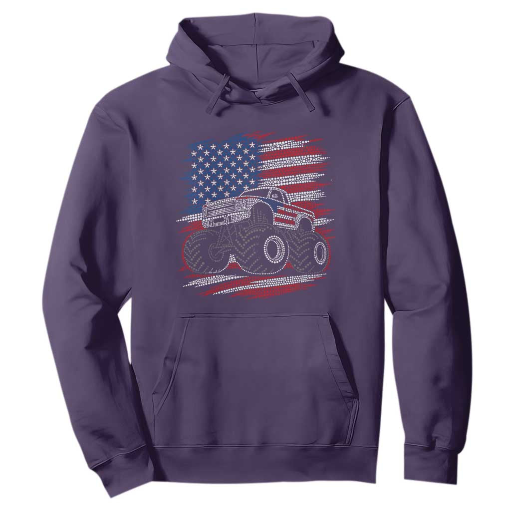 Patriotic Monster Truck Polka Dot Hoodie Dot Day Gift