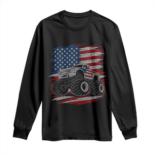 Patriotic Monster Truck Polka Dot Long Sleeve Shirt Dot Day Gift