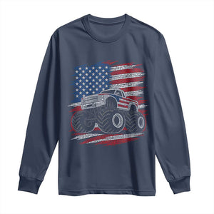 Patriotic Monster Truck Polka Dot Long Sleeve Shirt Dot Day Gift