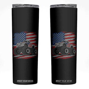 Patriotic Monster Truck Polka Dot Skinny Tumbler Dot Day Gift