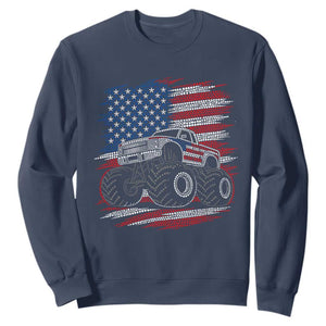 Patriotic Monster Truck Polka Dot Sweatshirt Dot Day Gift