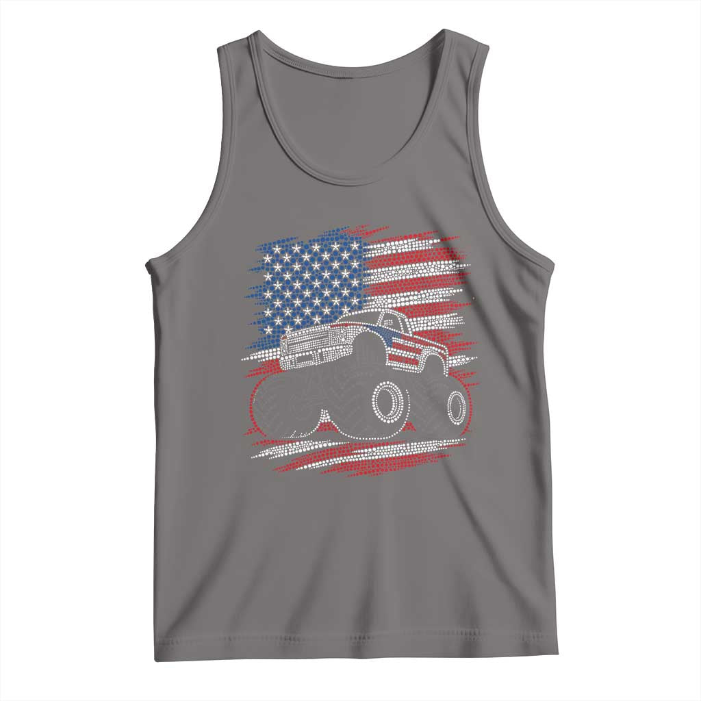 Patriotic Monster Truck Polka Dot Tank Top Dot Day Gift