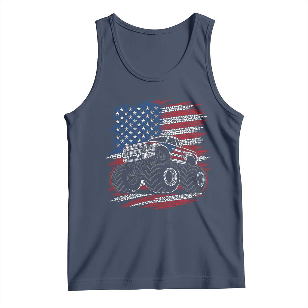 Patriotic Monster Truck Polka Dot Tank Top Dot Day Gift