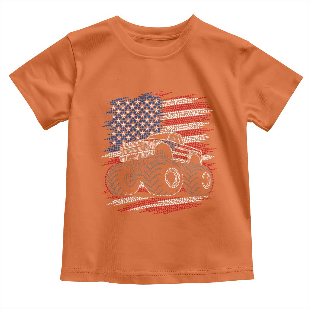 Patriotic Monster Truck Polka Dot Toddler T Shirt Dot Day Gift