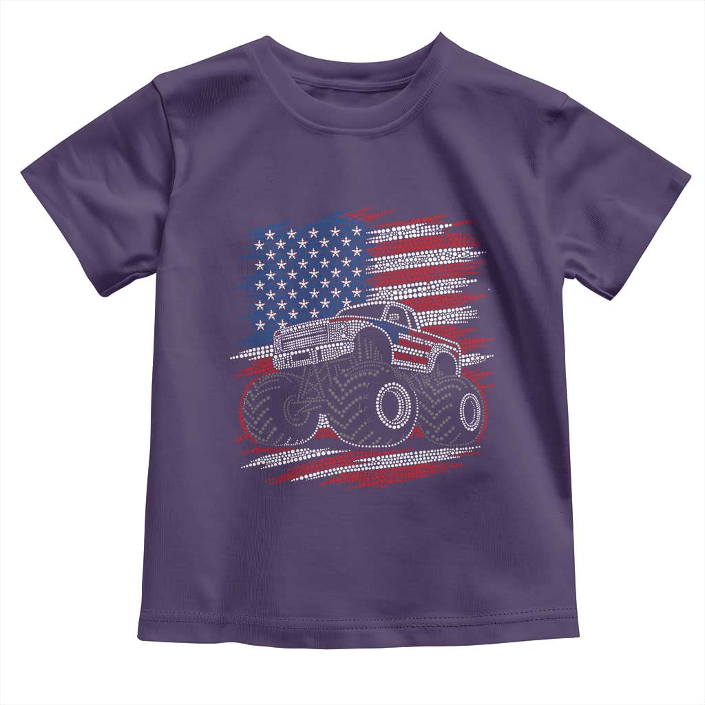 Patriotic Monster Truck Polka Dot Toddler T Shirt Dot Day Gift