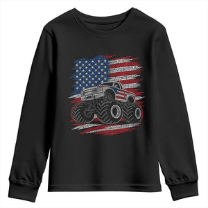 Patriotic Monster Truck Polka Dot Youth Sweatshirt Dot Day Gift
