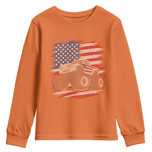 Patriotic Monster Truck Polka Dot Youth Sweatshirt Dot Day Gift