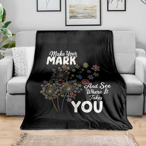 Happy Dot Day Throw Blanket Make Your Mark And See Where It Takes You
