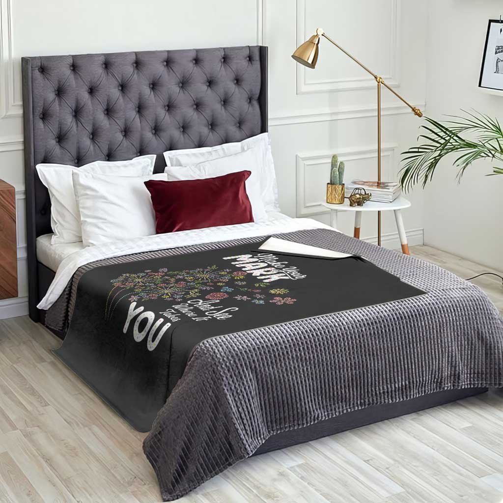 Happy Dot Day Throw Blanket Make Your Mark And See Where It Takes You