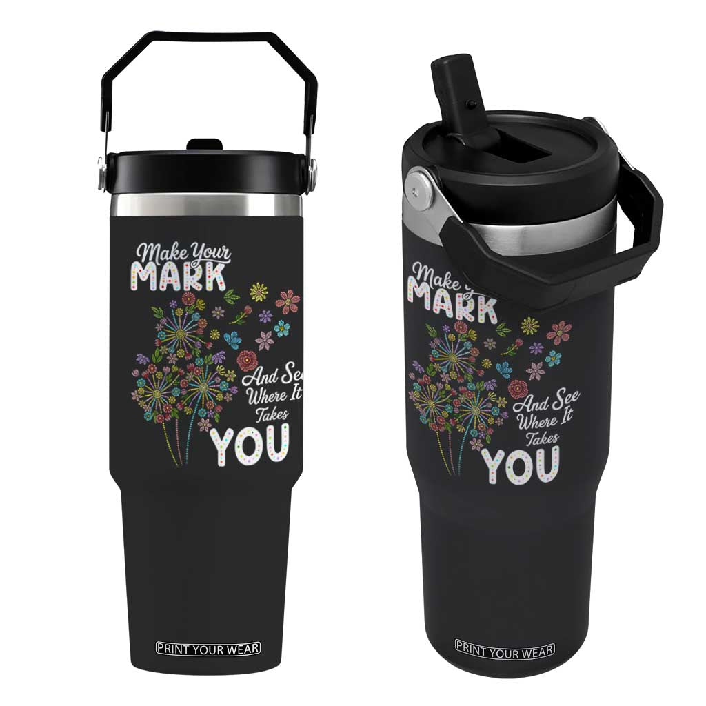 Happy Dot Day Flip Straw Tumbler Make Your Mark And See Where It Takes You