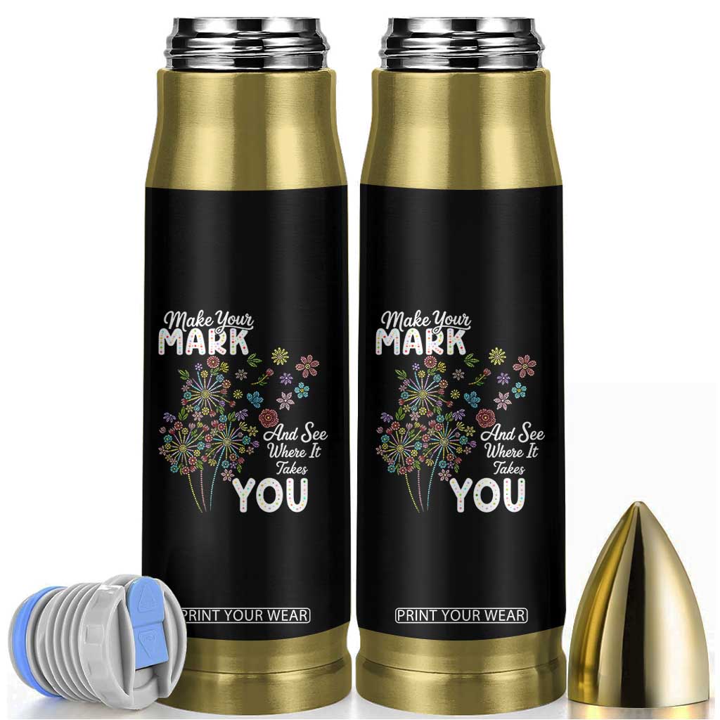 Happy Dot Day Bullet Tumbler Make Your Mark And See Where It Takes You TS12 Black Print Your Wear