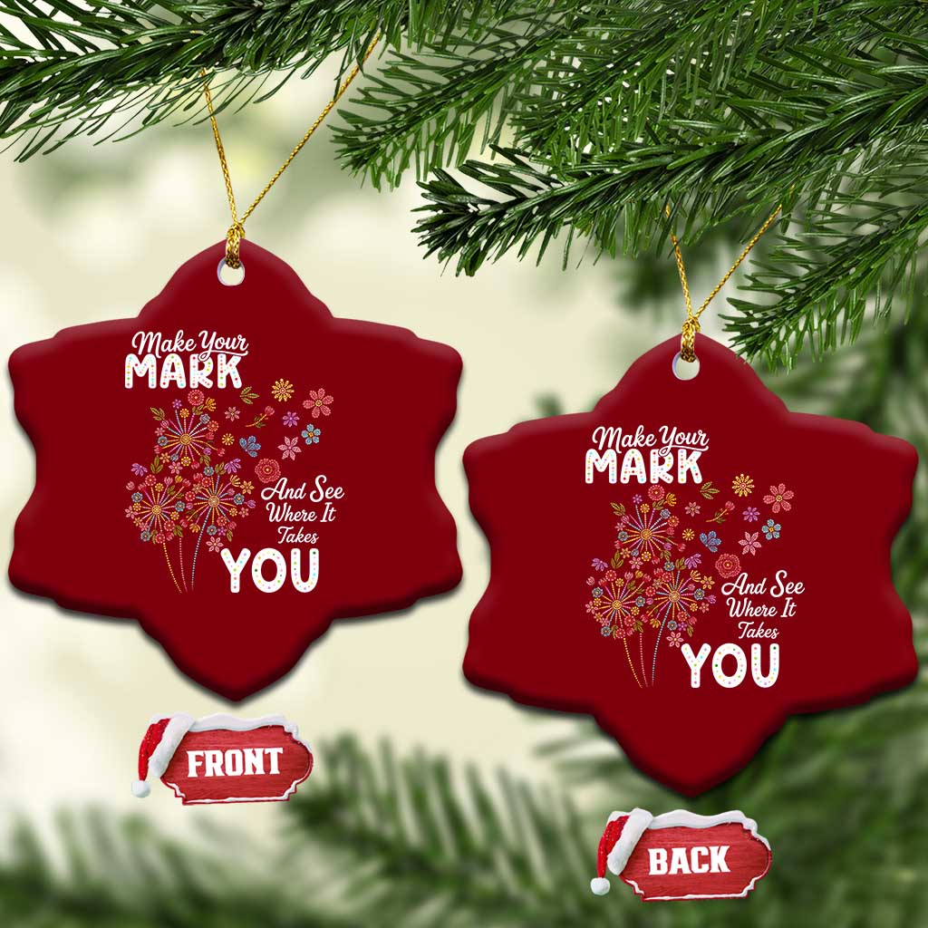 Happy Dot Day Ceramic Ornament Make Your Mark And See Where It Takes You