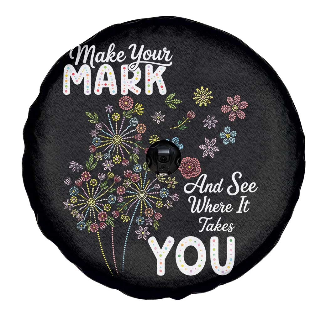 Happy Dot Day Spare Tire Cover Make Your Mark And See Where It Takes You