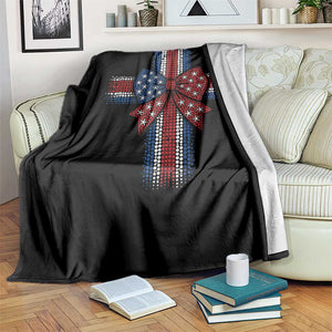 Dot Day Christian Throw Blanket Patriotic Polka Dot Cross