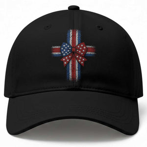 Dot Day Christian Baseball Cap Patriotic Polka Dot Cross