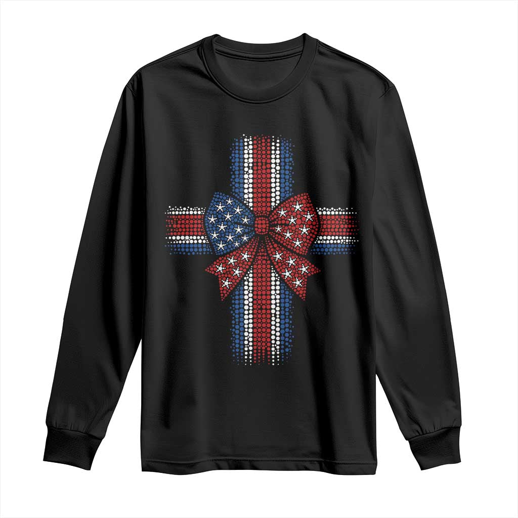 Dot Day Christian Long Sleeve Shirt Patriotic Polka Dot Cross